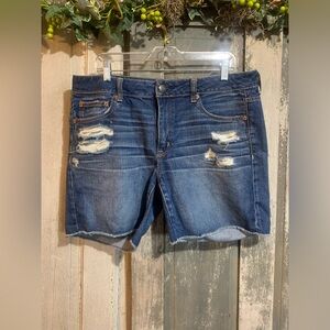 American Eagle destructed denim short size 12